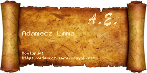 Adamecz Emma névjegykártya
